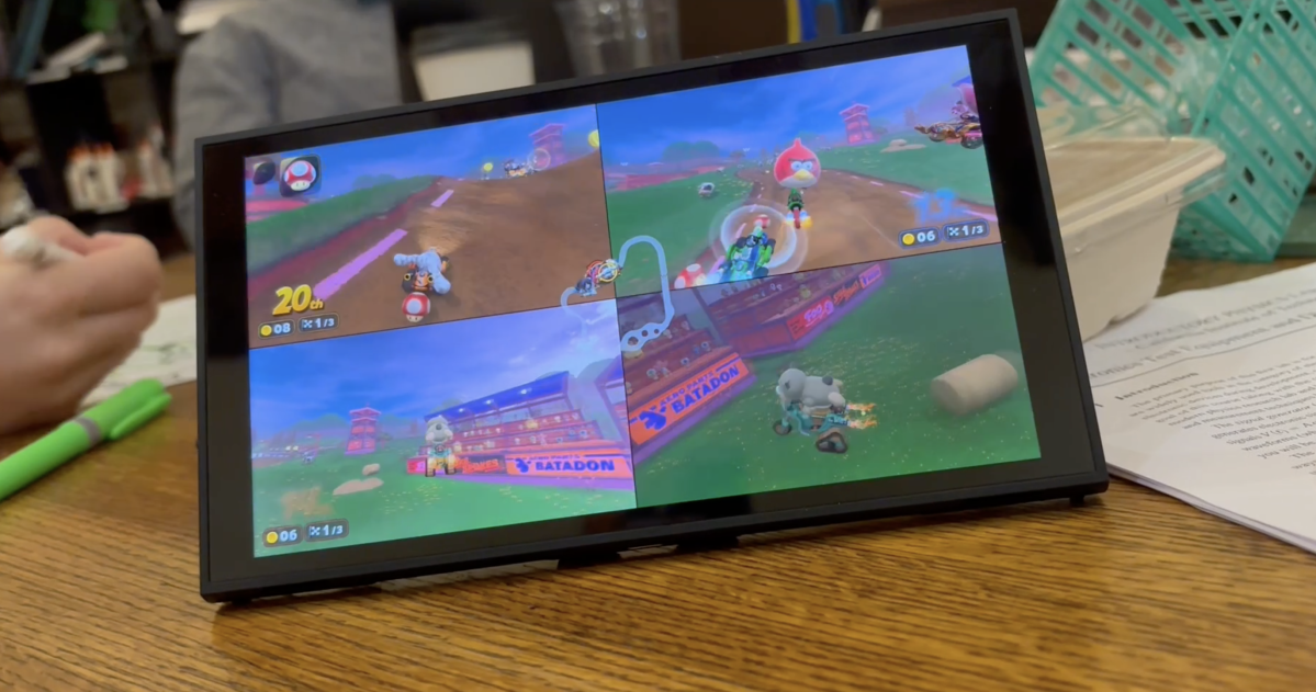 A screenshot of a modded version of Mario Kart World.