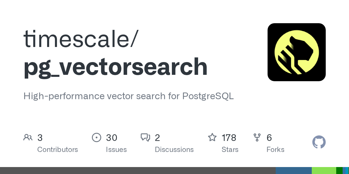 High-performance vector search for PostgreSQL. Contribute to timescale/pg_vectorsearch development by creating an account on GitHub.