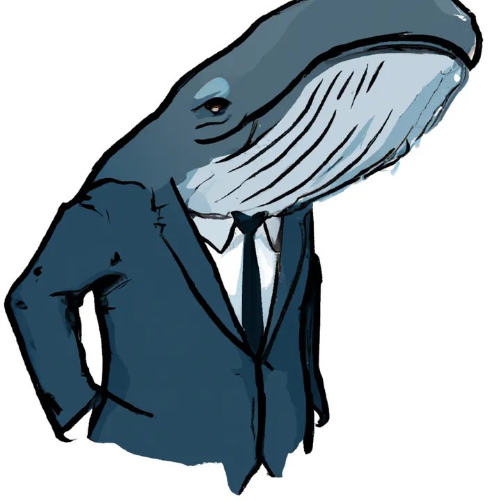 Whale in a suit