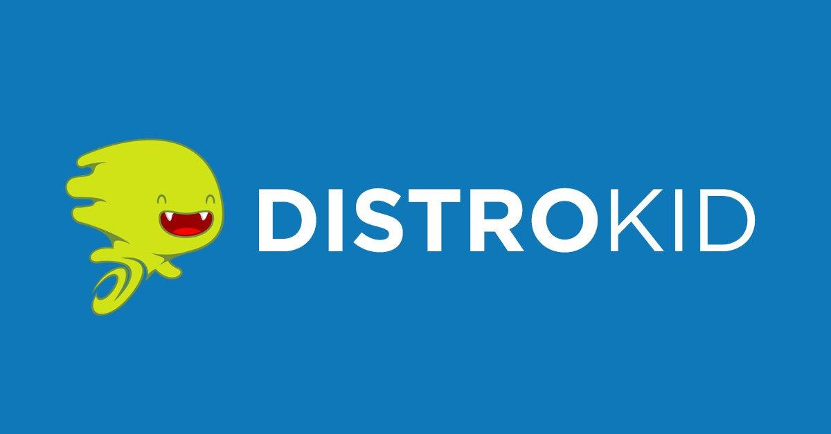 DistroKid Logo on blue background.
