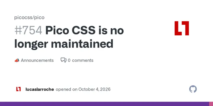 v2.1.1 is the final release. Why Today, AI can generate lightweight, standalone, accessible HTML with just the CSS it needs, so a Minimal CSS Framework for Semantic HTML matters less than it used t...