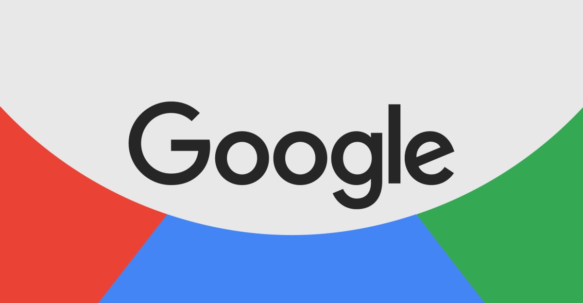 The Google logo on a white, red, blue, and green background.