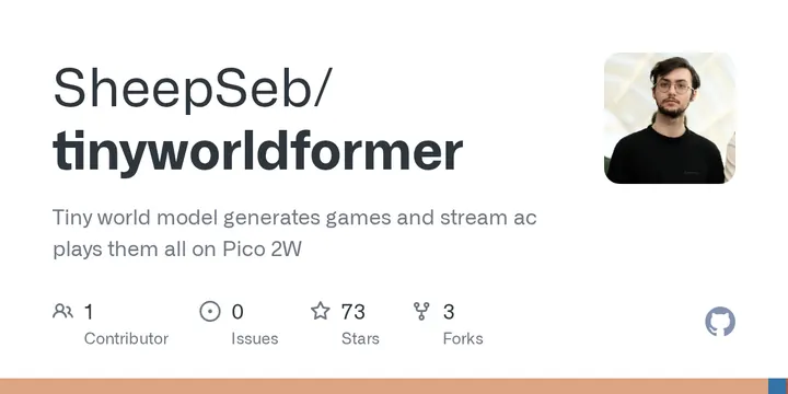 Tiny world model generates games and stream ac plays them all on Pico 2W - SheepSeb/tinyworldformer