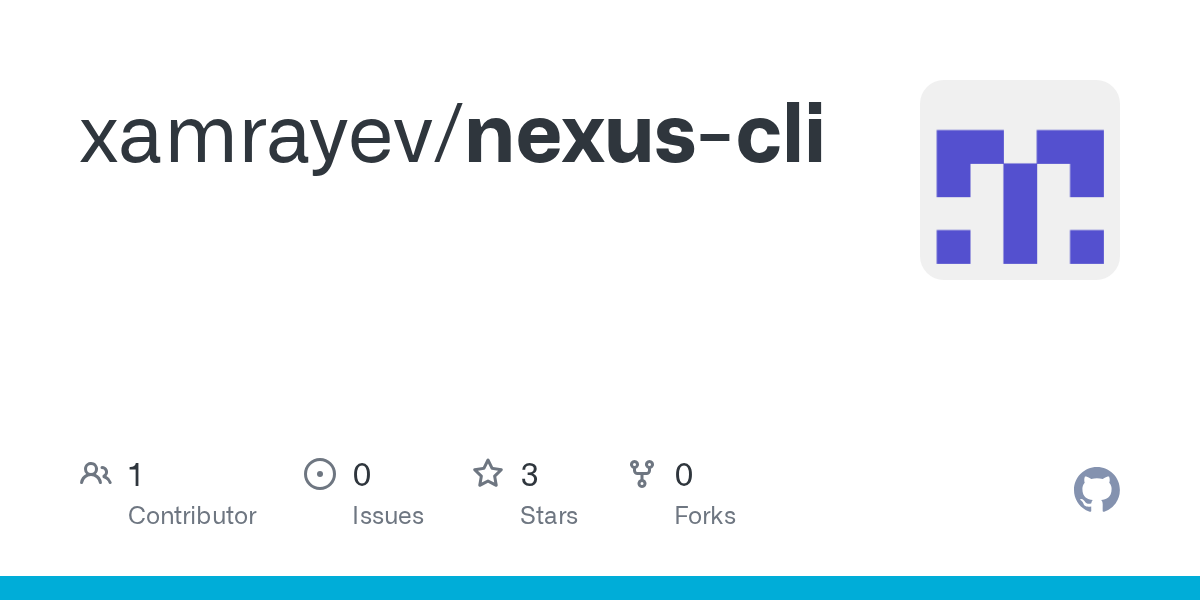 Contribute to xamrayev/nexus-cli development by creating an account on GitHub.