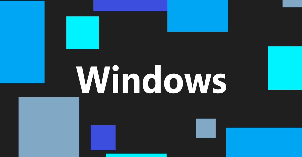 Windows logo on black background
